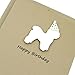 Bichon Frise Birthday Card | Handmade White Dog Birthday Greeting Card | Party Hat Pet Birthday