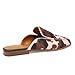 Suede Mules for Women Square Toe Slip On Loafers Flats Low Heel Backless Slide Shoes for Casual Fashion Party Work (Cow Print,8)