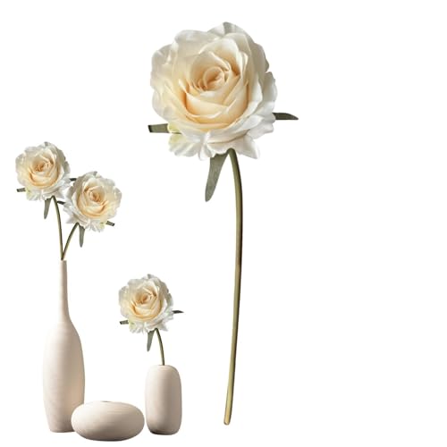Rosas Falsas | Rosas Artificiales Decorativas Resistentes a los Rayos UV - Plantas Falsas Resistentes al Descoloramiento, Decoración de Jardín para , Hoteles, Banquetes de Bodas, Mesas de Hogar