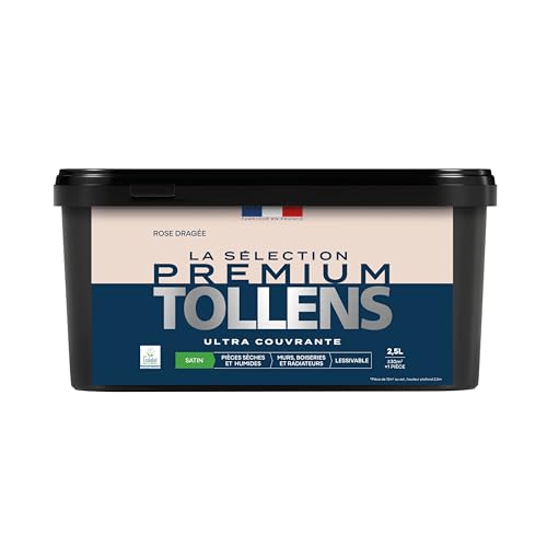 Tollens - Peinture Couleur - Murs, Boiseries & Radiateurs - La Sélection Premium - Pièces sèches et humides - Ultra couvrante - Ultra résistante - Ecolabel...