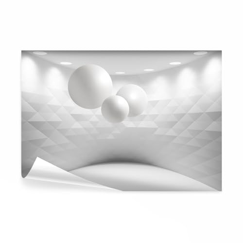 decomonkey Fotomural abstracción Efecto 3D 450x315 cm XL Papel pintado Mural fotográfico Papel pintado mural Papel pintado para paredes Esferas modernas