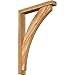 Ekena Millwork BKT0402X24X36THR05RWR Thorton Block Rough Sawn Bracket w/Offset Brace, Western Red Cedar