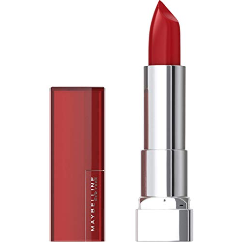Image of Maybelline Color Sensational Lipstick, Lip Makeup, Cream Finish, Hydrating Lipstick, Nude, Pink, Red, Plum Lip Color, Crimson Race, 0.15 oz. (Packaging May Vary)