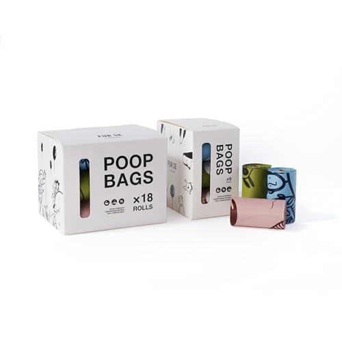 Dog Poop Bags 100% Compostable by FUR SE, Green, Blue, Pink, 135 count (Pack of 1) - Image 2
