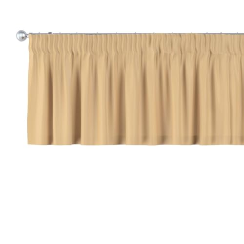 Dekoria Cortina corta con cinta fruncida, 130 x 40 cm, color dorado