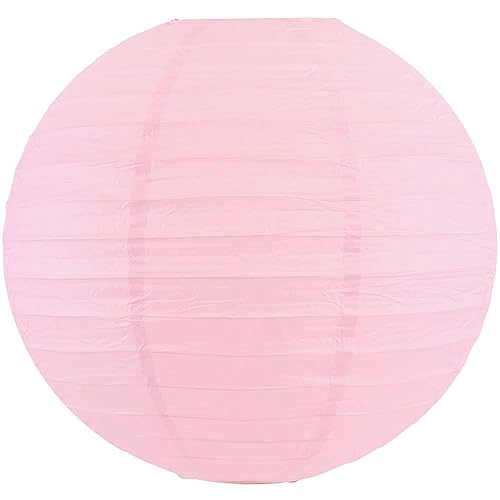 Image of 12 Inch Pink Paper Lanterns Graduation Decorations 2025 Chinese Paper Lanterns Party Decorations(Set of 5, Pink)