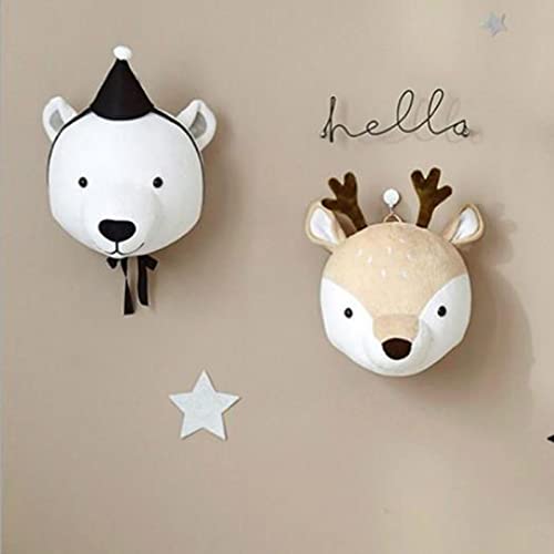 Peluche tête animal murale cerf, le cadeau de naissance idéal