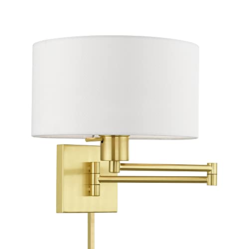 Image of Livex Lighting 40036-12 Arm Wall Lamps 1-Light Fixture, Brass