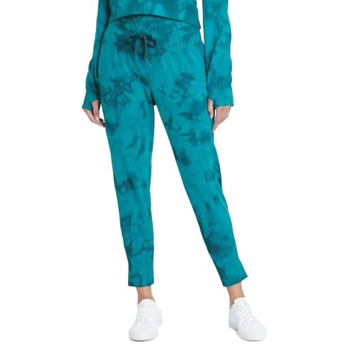 All in Motion Women's High-Rise Ribbed Jogger Pants 25.5" - (as1, Alpha, x_s, Regular, Regular, Teal Green Tie-Dye, X-Small)
