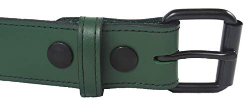 Handmade Leather Belt 1 1/2" Genuine Green Leather Belt Changable Buckle, Leather Dress Belt, Birthday Gift, Fathers Day, Big and Tall, Personalized Free, Proudly Made in USA4