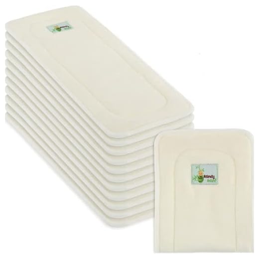 Naturally Natures Cloth Diaper Inserts 5 Layer. Bamboo Reusable Liners (Pack of 12)