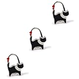 VALICLUD 3stücke Faltbarer Handtaschenhalter Mit Katzenmuster Tischhaken Für Handtaschen Für Cafés Restaurants Und Damen-wc Aus Langlebigem Und Strass Schwarz Platzsparend Verlängert