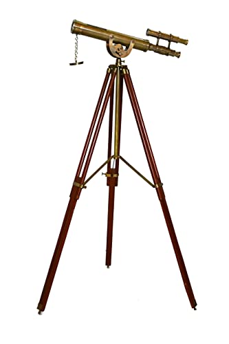 Antique Vintage Brass Telescope Marine-time Navy Adjustable Floor Standing Brass Telescope Home Decor
