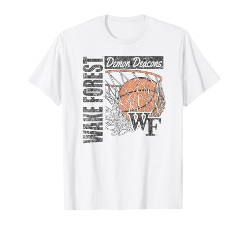 Wake Forest Demon Deacons Vintage Basketball 90's White T-Shirt