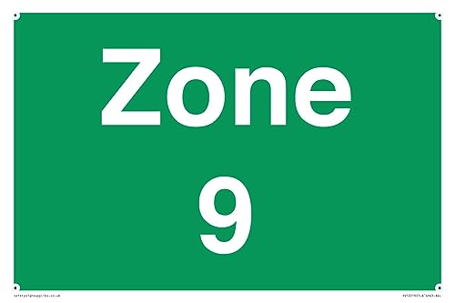 Panneau Zone 9 format A4L 300 x 200 mm pour signalétique