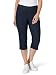 Chic Classic Collection Women's Easy-Fit Elastic Waist Pull-On Capri Pant, Dark Shade, 14
