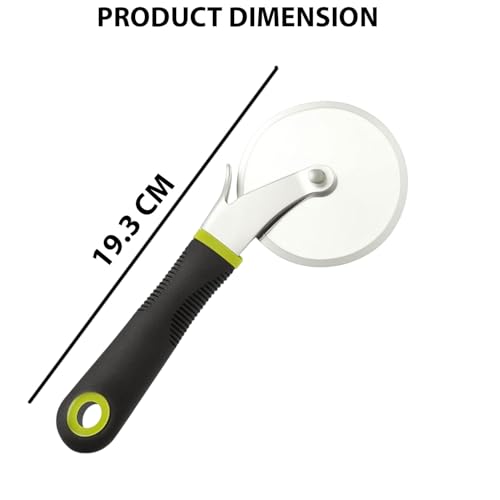 Image of SIGNAMIO Pizza Cutter for Kitchen Durable Stainless Steel Wheel Brownie Cutter Tool with Sharp Blade and Comfortable Non Slip Handle for Effortless Slicing at Home