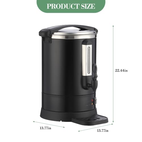 Image of Commercial Coffee Maker, Percolator Coffee Pot, 100-Cup Hot Water Urn