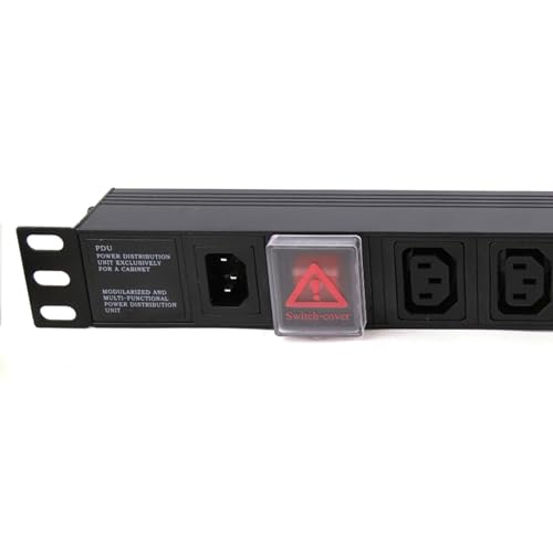 kenable PDU C14 IEC Entrée vers prises C13 8 voies Unité de distribution d'alimentation horizontale 1U [C14 à C13 8 voies]