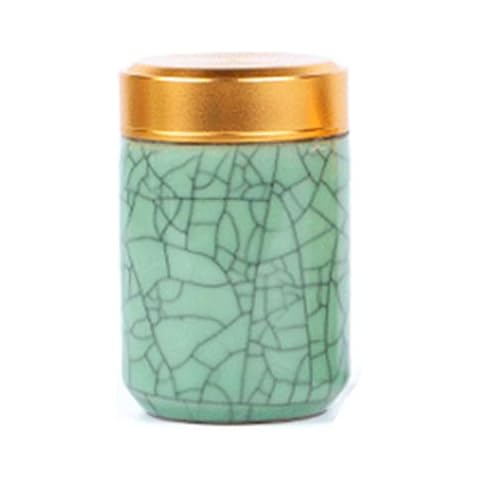 WOIWO 1 PCS The New Mini Celadon Tea Can Has Multi-Function Ceramic Seal Tea Canister Cover