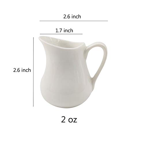 Amazon.co.jp: Sizikato 2ピース ピュアホワイトセラミッククリーマー