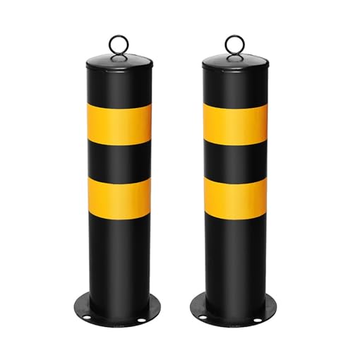 Poteaux de sécurité en acier de 75 cm avec boulons d'ancrage pour délimitation de voirie x2