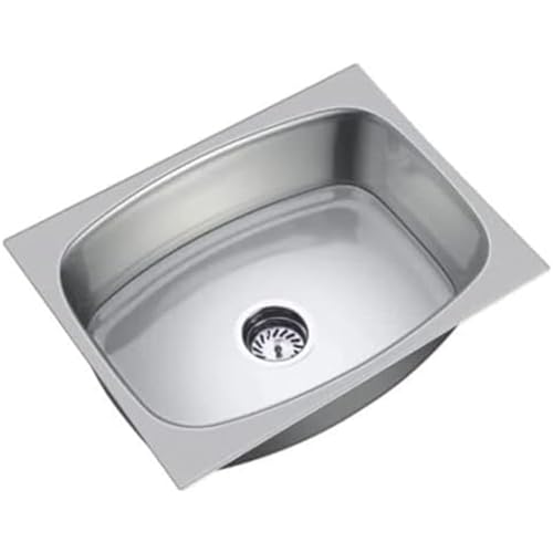 Image of 304 Grade Stainless Steel Single Bowl Handmade Kitchen Sink (18 inch x 16 inch x 9 inch)