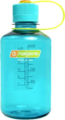 Image of Nalgene Sustain Tritan BPA-Free Water Bottle Made with Material Derived from 50% Plastic Waste (using ISCC certified mass balance), 16 OZ, Narrow Mouth, Cerulean (Pack of 6)
