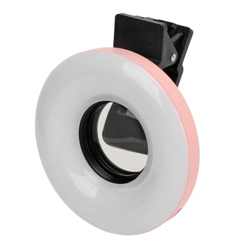 Makro-Objektiv für Mobiltelefone, 15-facher Zoom, Clip-On-Ringlicht, 3000 K–6500 K, 5 Dimmung, Externe Blitze für Mobiltelefone, Selfie-Lichtobjektiv...