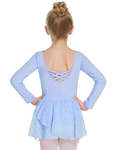 Image of Arshiner Kids Girls Classic Long Sleeve Leotard Dance Ballet Dress