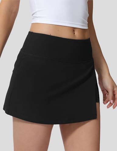 High Waisted Tennis Skirts for Women Side Slit Golf Skorts with 3 Pockets A Line Athletic Skirt in Shorts for Workout Sports2