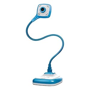 HUE HD Pro Flexible USB 11×17 Document Camera and Classroom Visualizer for Teachers: Built-in Microphone/Lights, Windows, macOS, Chromebook Compatibility (Blue Camera)