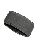 DANISH ENDURANCE Merino Fleece Stirnband, Thermo Headband, Winter Ohrenwärmer, Unisex, für Damen & Herren, Dunkelgrau, L/XL
