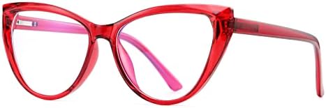 TEAPLMTT 2 Pack Cat Eye Blue Light Blocking Glasses for Women Trendy TR90 Frame Anti Blue Ray Eyesatrain Computer Eyeglasses