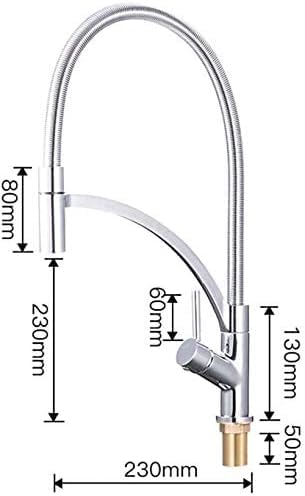 Robinet mitigeur à bec rétractable eau chaude froide et contrôle à levier unique - 4