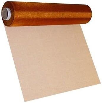 29cm x 26m Sheer Organza Roll Copper - Perfect as Christmas Decorations, Table Runners or Chair Sashes Fabric