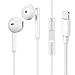 Produktbild Apple Kopfhörer mit Lightning Anschluss Apple MFi ZertifiziertIn Ear Ohrhörer mit Kabel Mikrofon und Lautstärkeregl, HiFi Audio Stereo Sports Noise Cancelling für iPhone 13/12/SE/11/XS Max/X/XR/8/7