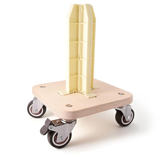 NEWISHTOOL Portable Vinyl Roll Rack Stand Storage Mobile Cart with Lockable Caster Wheels, Vinyl Rack Tool for Holds Car Wrap Material Rolls Media, Decal, Film, Transfer Paper Tape Roll Holder