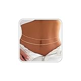 ZOERAY Chaine de Ventre de pour Femme en Bikini Sexy Plaqué Or 18 Carats de Ceinture Chaine Dorée Sequins Réglable Chaînes de Taille Perles Couches Hanche Bijoux de Plage Corps pour Femme Filles