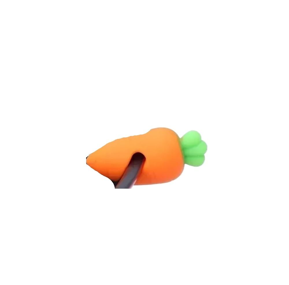 JIUJU Cute Silicone Pot Lid Anti-overflow Rack Heat-resistant Anti-spill Stopper(Carrot)