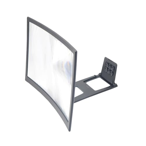 Amplificador de pantalla 3D de 12 pulgadas en acrílico negro con soporte de teléfono