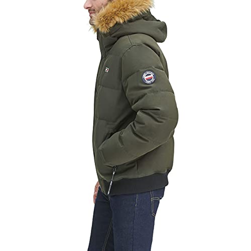 Image of Tommy Hilfiger Men's Arctic Cloth Quilted Snorkel Bomber Jacket (Standard and Big & Tall)