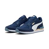 Puma St Runner V4 NL - Zapatillas de Deporte Unisex para Adulto, Lona Blanca Puma Azul Persiana, 44 EU