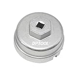 DPTOOL 64.5mm Oil Filter Cap Wrench Oil Filter Housing Removal Tool Compatible with Toyota Corolla Prius Lexus with 3/8' Calibre 14 Notches 6 Slots 2.0L-5.7L Engine