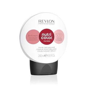 REVLON PROFESSIONAL Nutri Color Filters Maschera Colorata Capelli, Protettiva, Istantanea e Multidimensionale, Rosso Porpora - 240 ml