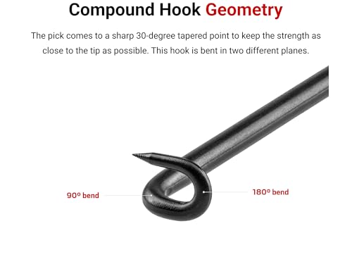 Image of TEKTON Compound Pointed Hook (1 /8 x 3 in. shank) | PNH21108 | Made in USA