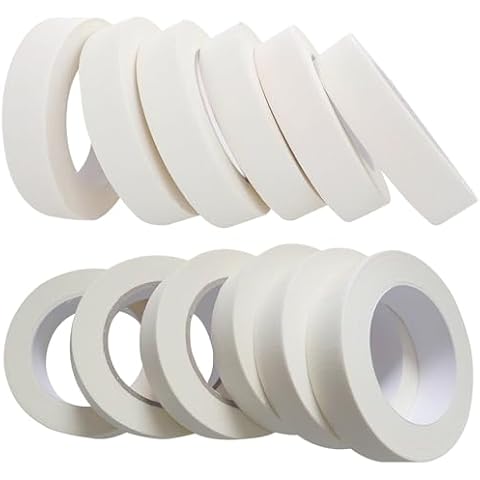 Masking Tape 1 Inch wide, 12 Rolls Painters Tape, Painter's Painting with Multi-Surface Adhesive Backing for Artist DIY Crafts, Arts, Decorations, Wall Painting 1 Inch x 55 Yards (660 Yards Total) Cover