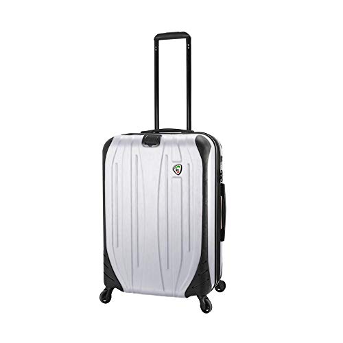 Mia Toro Italy Compaz Hard Side 24" Spinner Luggage, WHITE, One Size