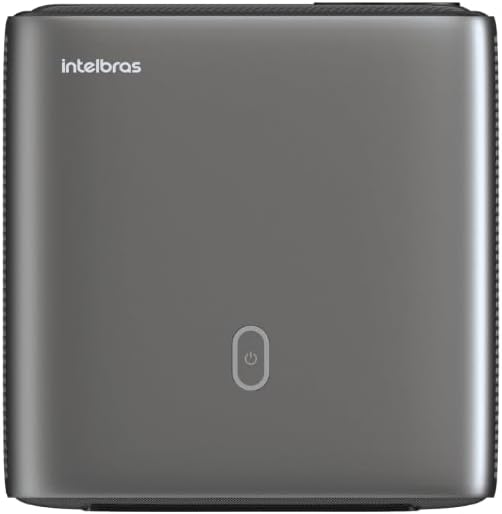 Atas view of Intelbras PFL7560 Projector showing power button