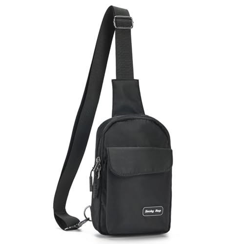 Seoky Rop Small Crossbody Bags for Women Men Nylon Water Resistant Sling Bag for Running Workout Travel